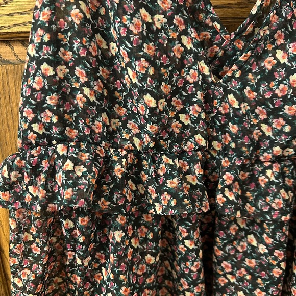 American Eagle Outfitters Floral Multicolor Sheer Tank Top Medium - Picture 4 of 9